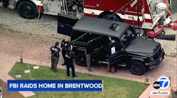 Fire truck seized when FBI raids home in upscale LA neighborhood
