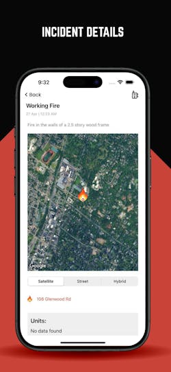 This is one of the landing pages that showcases 'Incident Details' within the app. This is one of the landing pages that showcases 'Incident Details' within the app.