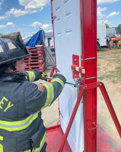 Defeating a forcible entry prop isn’t the end-all-be-all of forcible entry training. Instructors must ensure that members can process understanding how to defeat locks without having any gaps. Defeating a forcible entry prop isn’t the end-all-be-all of forcible entry training. Instructors must ensure that members can process understanding how to defeat locks without having any gaps.