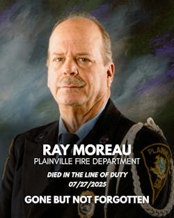 Plainville Firefighter Raymond Moreau will be the first to receive an expanded state death benefit for first responders signed into law in June, Plainville Firefighter Raymond Moreau will be the first to receive an expanded state death benefit for first responders signed into law in June,