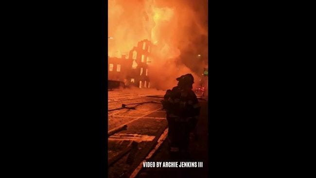 Watch: 5-Alarm Fire Engulfs Sprawling Rochester, NY, Building