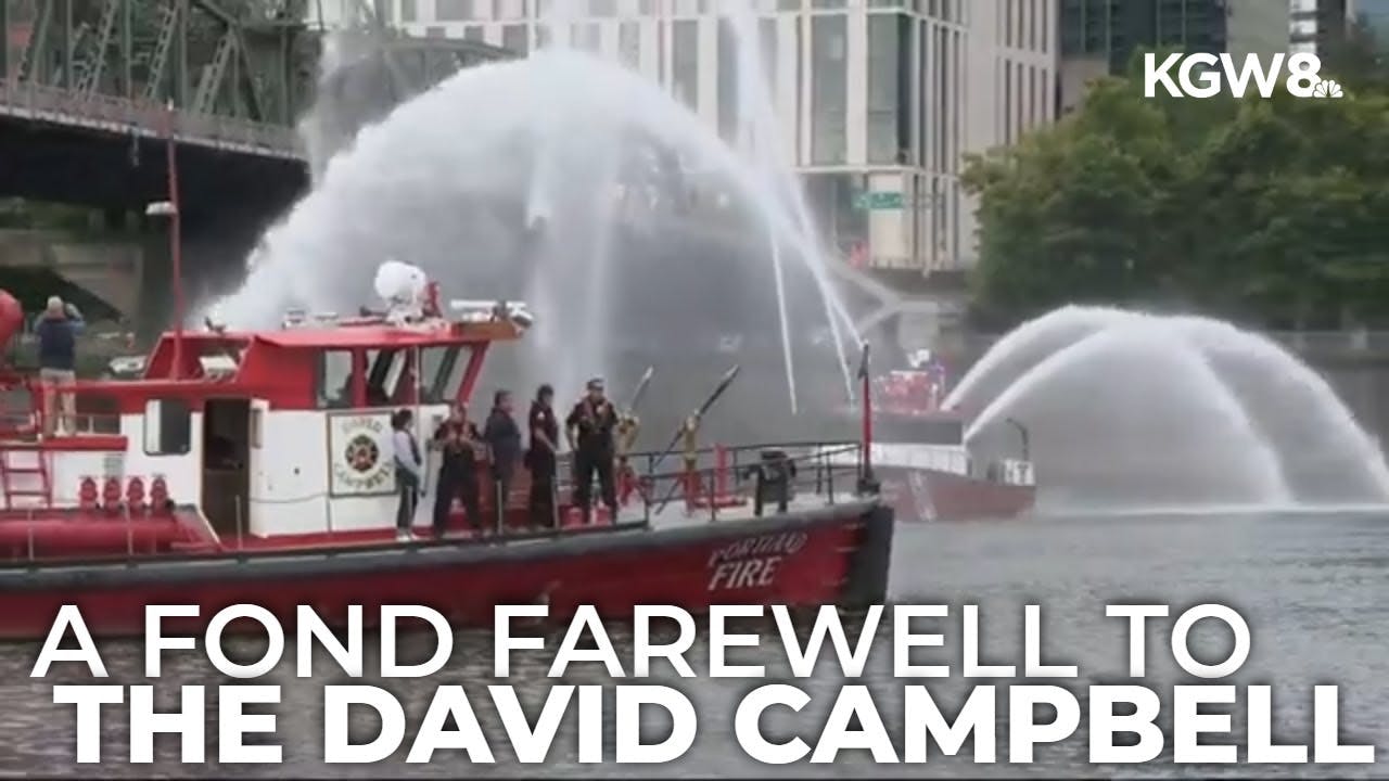 Historic fireboat named after fallen Portland fire chief makes final voyage