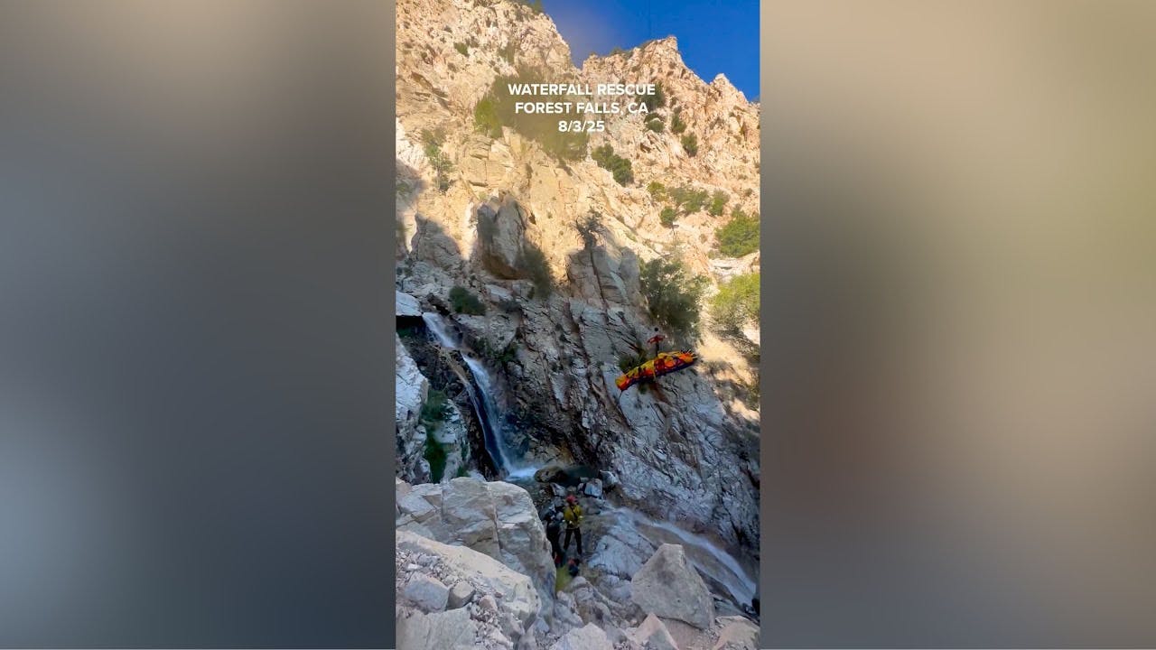 Screaming hiker found, airlifted from popular waterfall