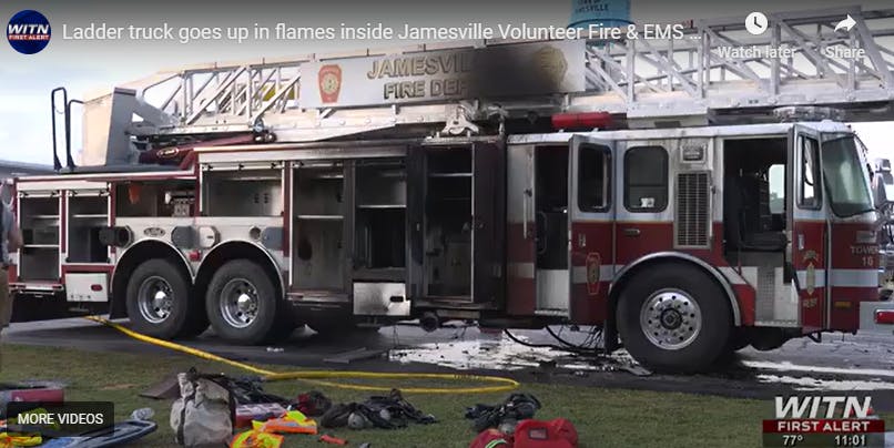 Tower Fire in Jamesville Fire Station