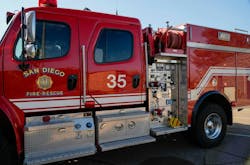 One of the two new wildland units placed into service by San Diego Fire Rescue was on display at the fire academy this week. The department has added two wildland units, a mobile command center and a new helicopter to it's fleet. One of the two new wildland units placed into service by San Diego Fire Rescue was on display at the fire academy this week. The department has added two wildland units, a mobile command center and a new helicopter to it's fleet.