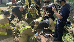 A Hidalgo County Sheriff’s deputy was investigating the report of a missing man when he heard faint cries from the ground. A Hidalgo County Sheriff’s deputy was investigating the report of a missing man when he heard faint cries from the ground.