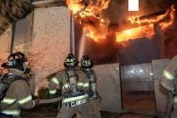 There are hundreds of terms specific to the fire service, from how they operate to their structure. Terms such as crew, hoseline and defensive mode/strategy/attack can be used to describe the scene in this photo. There are hundreds of terms specific to the fire service, from how they operate to their structure. Terms such as crew, hoseline and defensive mode/strategy/attack can be used to describe the scene in this photo.