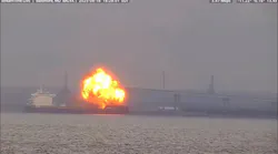 Explosion Erupts Aboard Ship In Baltimore Harbor