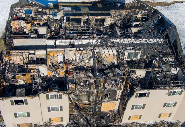 Two residents were rescued from a Baldwinsville apartment building fire in January.