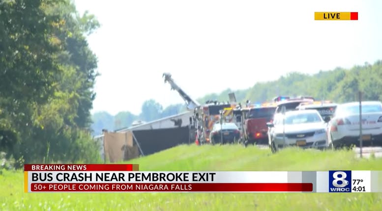 Multiple Fatalities Reported in Pembroke NY Tour Bus Crash
