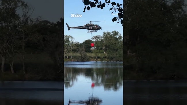 Helicopter Crashes into Pond Filling Bambi Bucket for French Wildfire