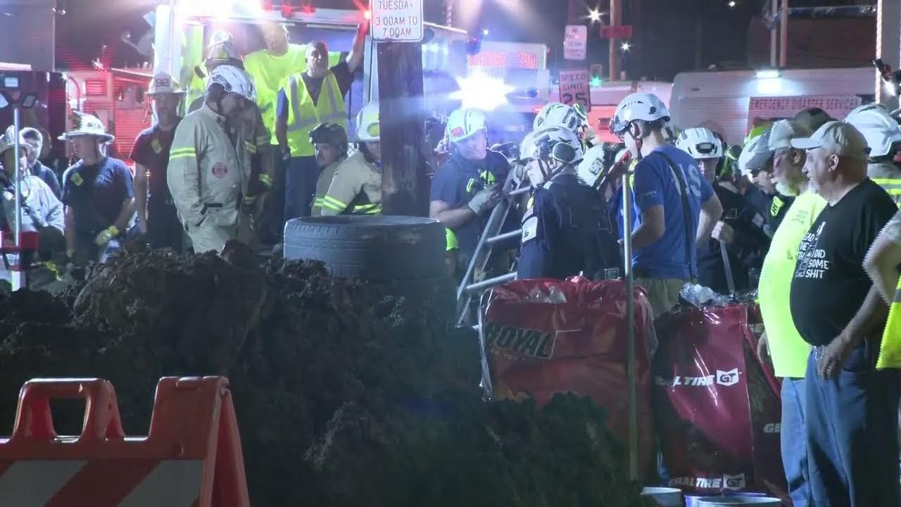 Pennsylvania trench collapse: Rescuers trying to reach man trapped in trench