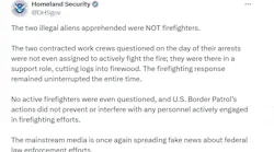 The Department of Homeland Security clarified that the arrests they made were of workers in a support role, not directly fighting the Bear Gulch fire.
