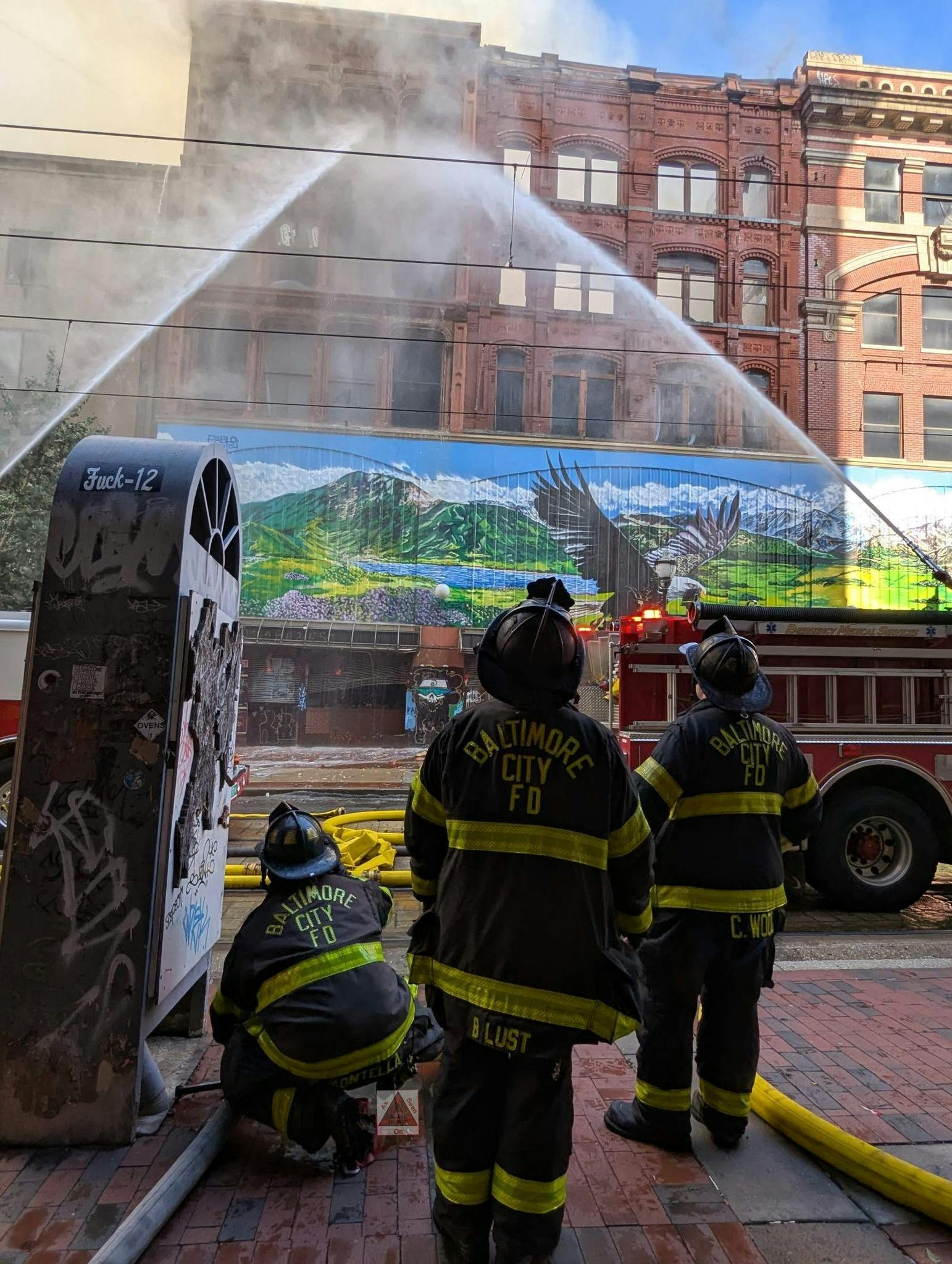 Photos: Firefighters Battle Five-Alarm Blaze in Downtown Baltimore ...