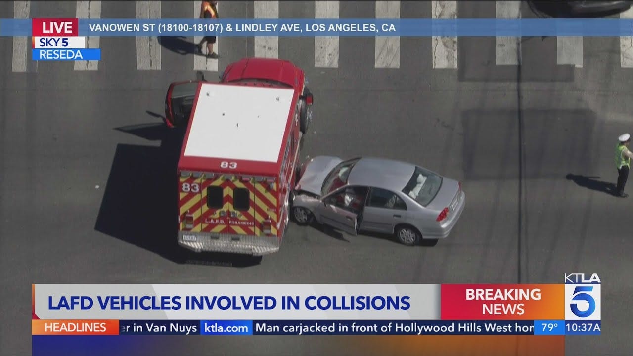 LAFD vehicles involved in multiple collisions