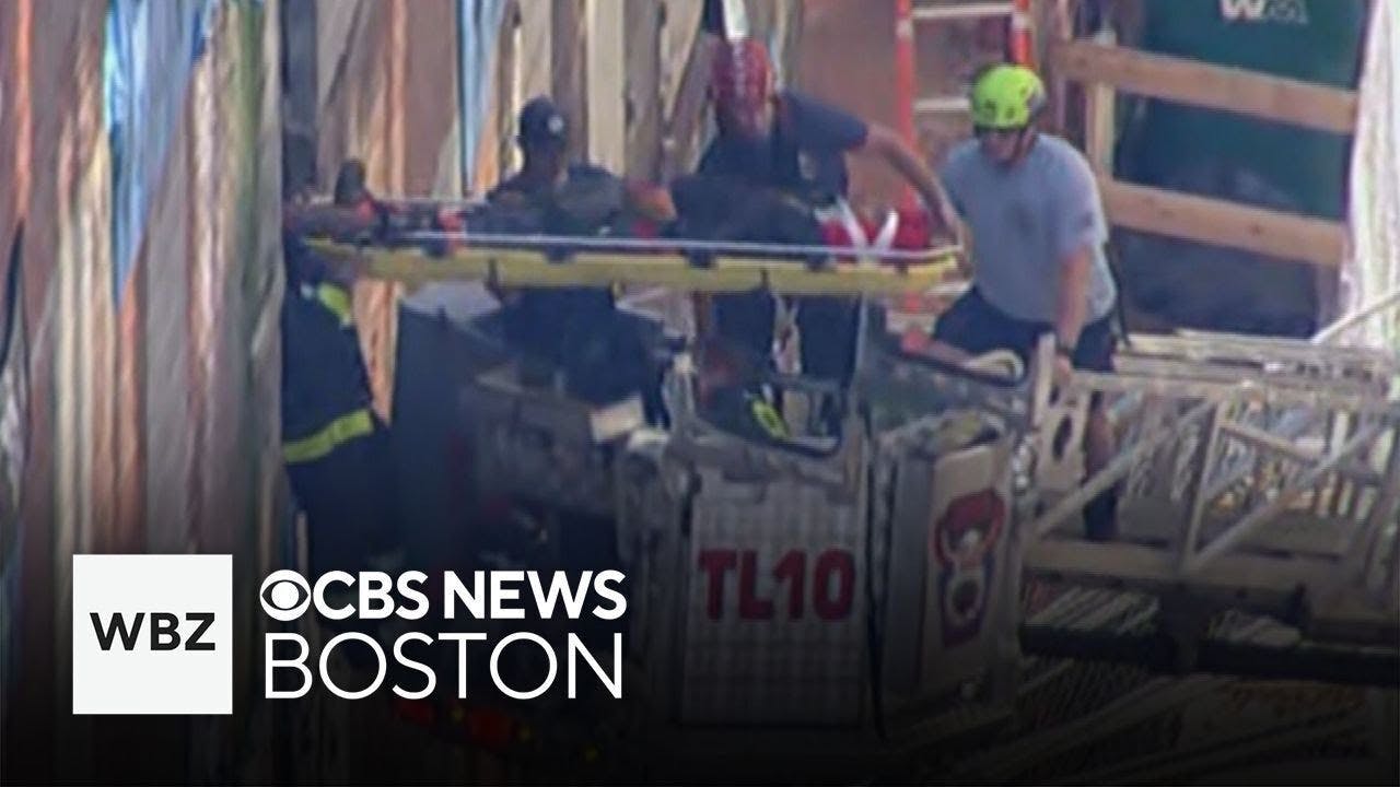 Injured construction worker rescued in Boston's South End