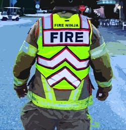 Standard safety vests aren’t made to be worn over turnout gear and can cover up pockets, radios and gear-mounted tools. Fire Ninja’s Ultrabright six-point breakaway vest solves those issues. Standard safety vests aren’t made to be worn over turnout gear and can cover up pockets, radios and gear-mounted tools. Fire Ninja’s Ultrabright six-point breakaway vest solves those issues.