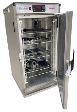 Cres Cor’s Mobile Decontamination UVC + Heat unit is designed for moisture-sensitive equipment and electronics. Photo courtesy of Cres Cor Cres Cor’s Mobile Decontamination UVC + Heat unit is designed for moisture-sensitive equipment and electronics. Photo courtesy of Cres Cor