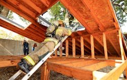A part of Dallas Fire Rescue's rapid intervention training program, teams train for 10 weeks, using donated houses at Hensley Field as their practice ground and the program has trained over 500 members. A part of Dallas Fire Rescue's rapid intervention training program, teams train for 10 weeks, using donated houses at Hensley Field as their practice ground and the program has trained over 500 members.