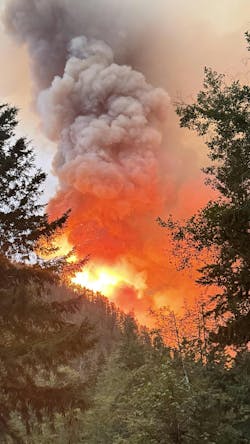 The Bear Gulch fire burns in Washington state's Olympic National Park on July 29. The Bear Gulch fire burns in Washington state's Olympic National Park on July 29.