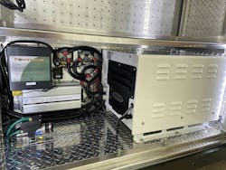 Harrison Hydra-Gen’s hPower green battery-storage system hybradizes fire apparatus, ambulances and other response vehicles. Harrison Hydra-Gen’s hPower green battery-storage system hybradizes fire apparatus, ambulances and other response vehicles.
