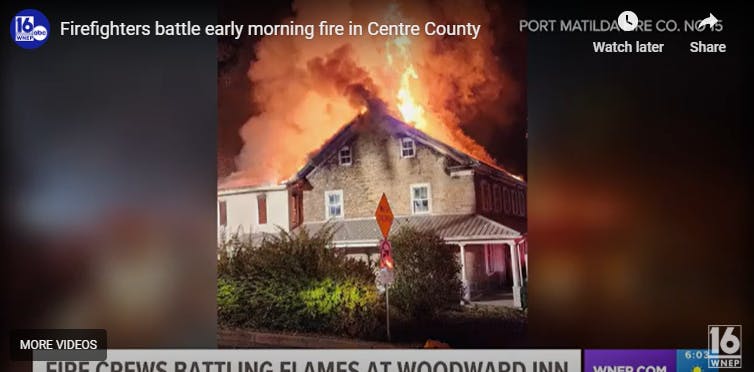 Historic Inn Destroyed by Fire in Centre County, PA | Firehouse
