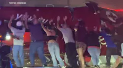 Bystanders help lift helicopter off injured paramedic after crash onto Sacramento highway