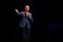 Marcus Claycomb built on his artificial intelligence (AI) presentation from last year at FireFusion and brought colleague Kjeld Lindsted this year to show how AI can ehance emergency response. Marcus Claycomb built on his artificial intelligence (AI) presentation from last year at FireFusion and brought colleague Kjeld Lindsted this year to show how AI can ehance emergency response.