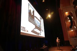 In the closing keynote of FireFusion 2025, John Oates detailed how the sensors in wearable technology can trasmit data to a dashboard for analyzation and a better understanding of firefighter health and operations. In the closing keynote of FireFusion 2025, John Oates detailed how the sensors in wearable technology can trasmit data to a dashboard for analyzation and a better understanding of firefighter health and operations.