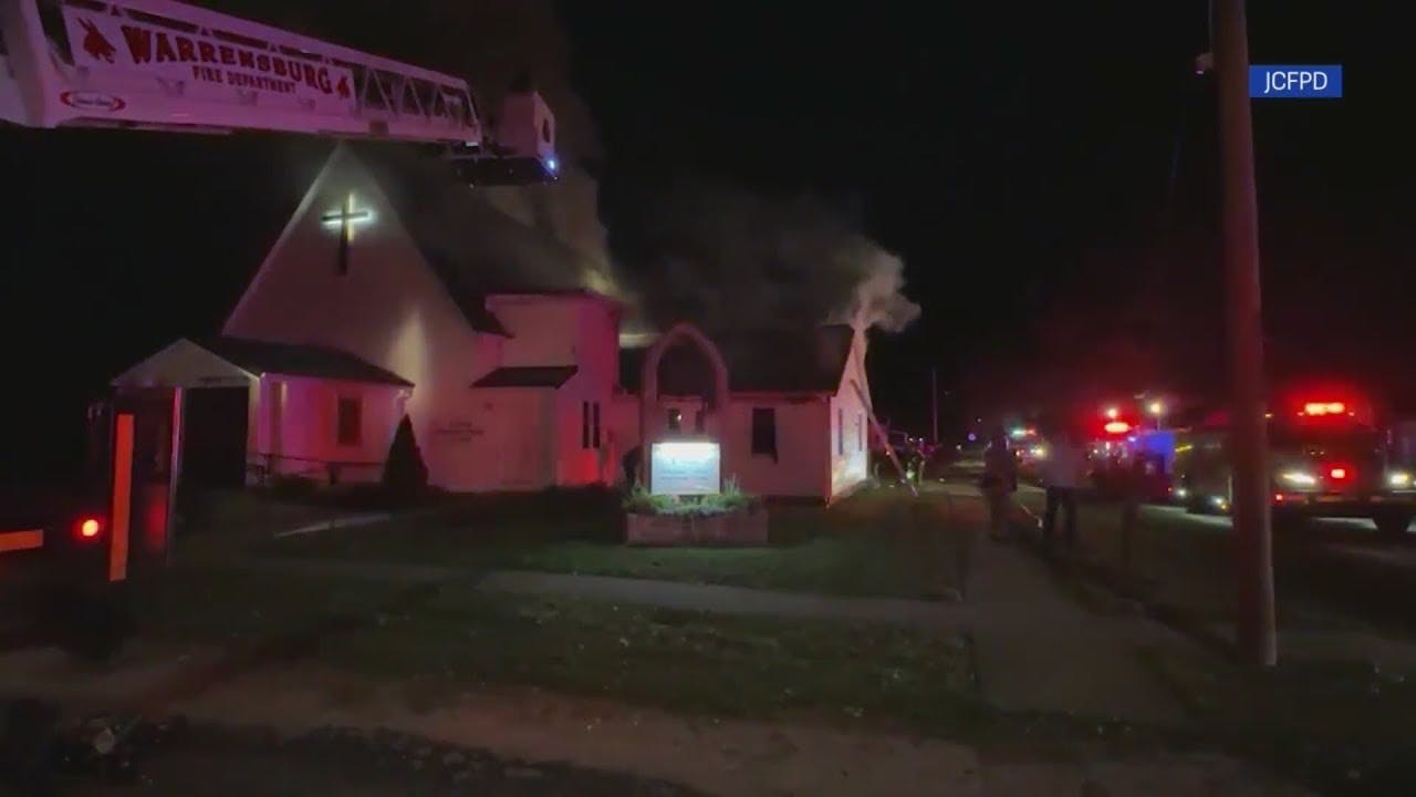 Arson suspected in destructive fire of historic church in Leeton, Missouri