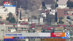 Firefighters in defensive mode as blaze engulfs Inglewood building