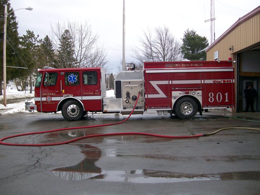 With the resignations of the two full-time firefighters, Milford is down to one.