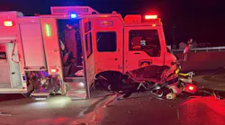 Fort Worth Fire Department Engine 14 was blocking Highway 287 when it was struck by a pickup.