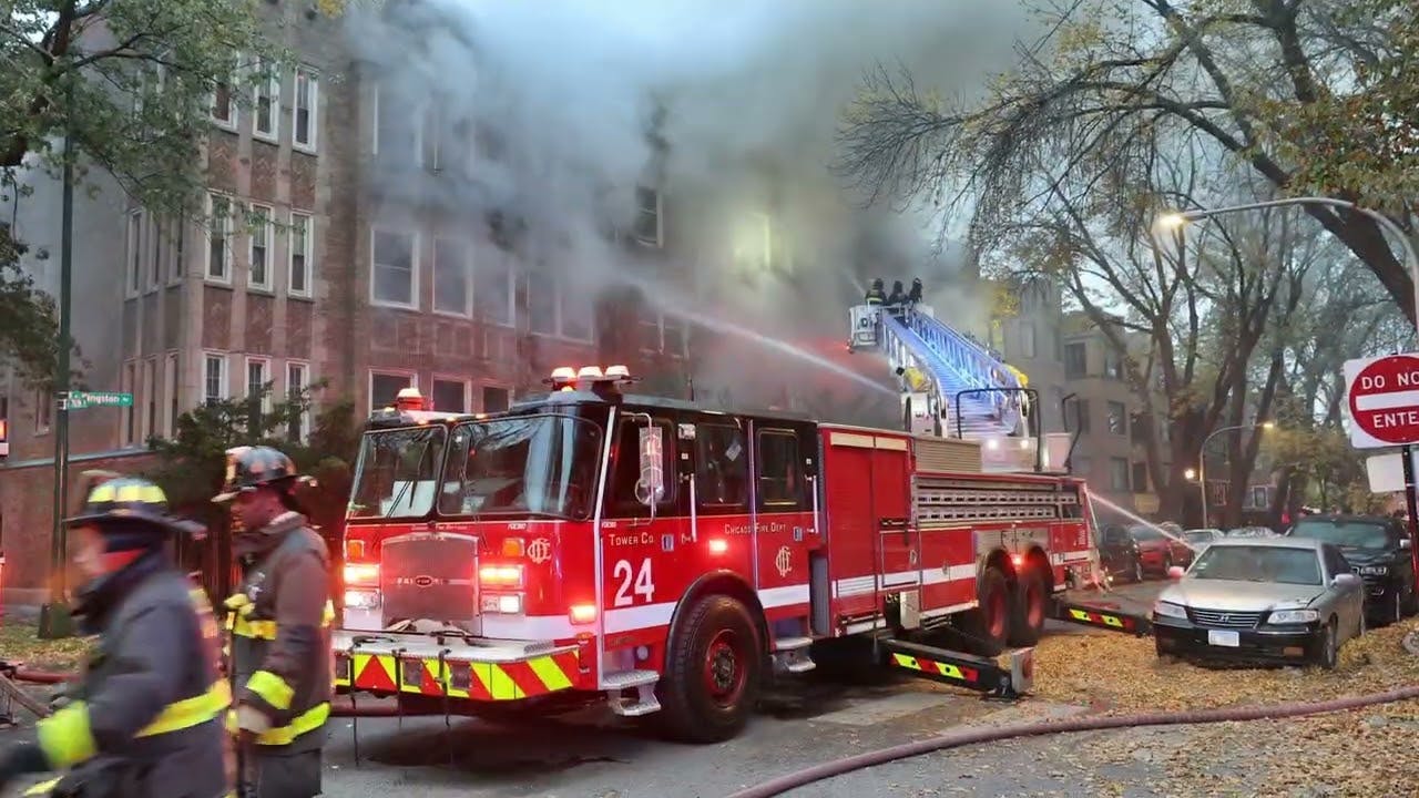 Video: Chicago Firefighters Battle Two-Alarm Fire in Vacant Apartment ...