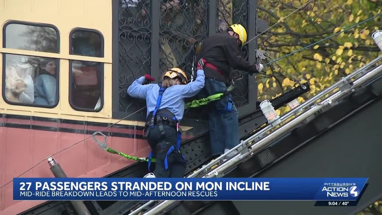 Passengers rescued from Mon Incline cars hours after being stuck on tracks