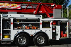 Each of the HFD quints is outfitted with a combination of engine and truck company equipment, including forcible entry tools, saws, standpipe packs and fans. Each of the HFD quints is outfitted with a combination of engine and truck company equipment, including forcible entry tools, saws, standpipe packs and fans.