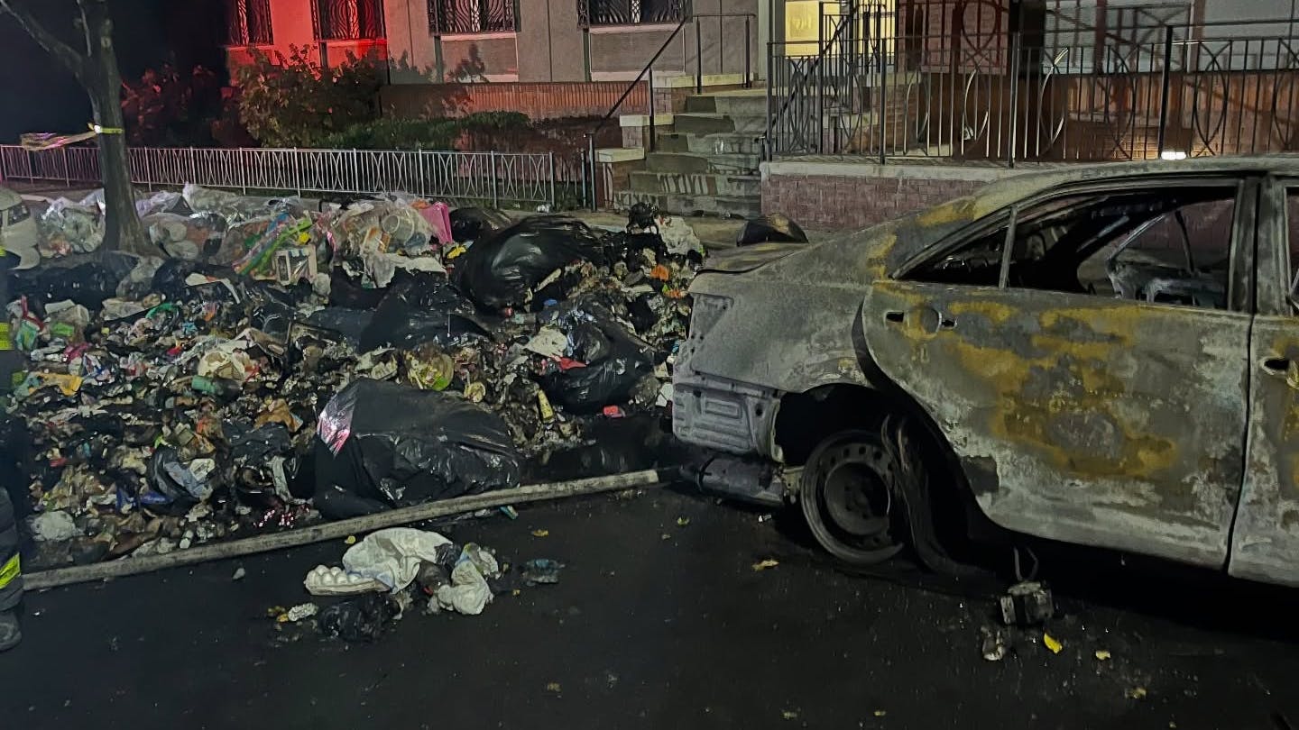 Five FDNY firefighters suffered serious burn injuries after responding to a trash and vehicle fire in the Bronx Wednesday night.