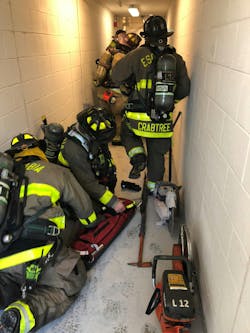 U.S. Fire Administration, NFPA 1407: Standard for Training Fire Service Rapid Intervention Crews, and National Institute for Occupational Safety and Health data all indicate that a RIT should have at least four trained firefighters. U.S. Fire Administration, NFPA 1407: Standard for Training Fire Service Rapid Intervention Crews, and National Institute for Occupational Safety and Health data all indicate that a RIT should have at least four trained firefighters.