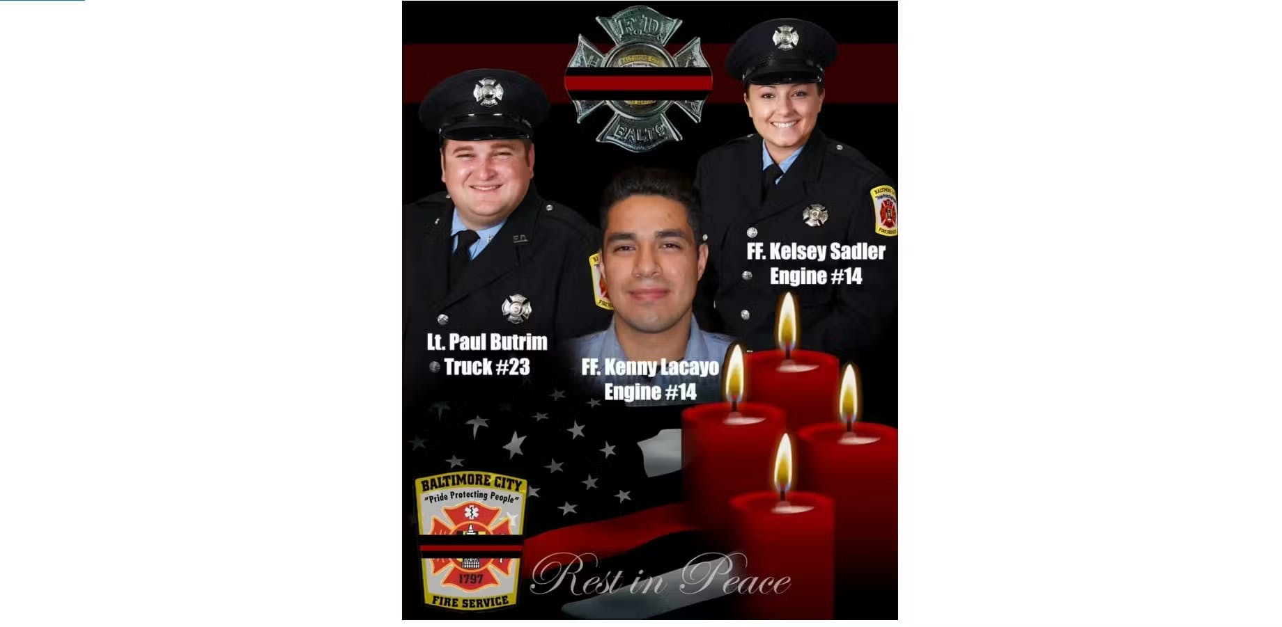 Three Baltimore firefighters answered their final alarm on Jan. 24, 2022.