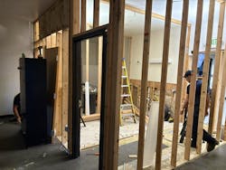 Chris Johnson was able to receive multiple donations and help from those in the community and the fire department to help build the room from the ground up. Chris Johnson was able to receive multiple donations and help from those in the community and the fire department to help build the room from the ground up.