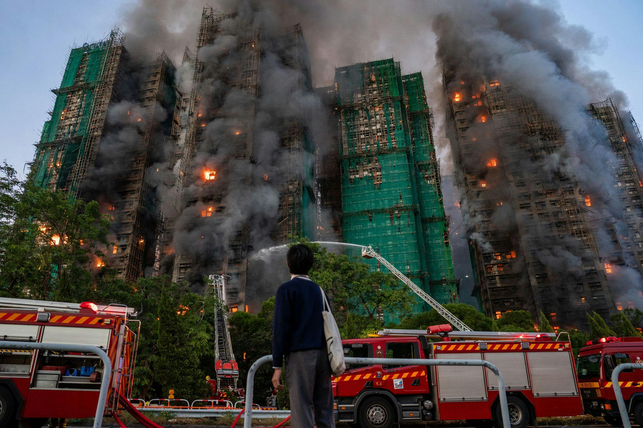 Officials have said that 65 people have been killed in the fire on in a housing block in Hong Kong. Ten firefighters are among the nearly 75 who were injured.