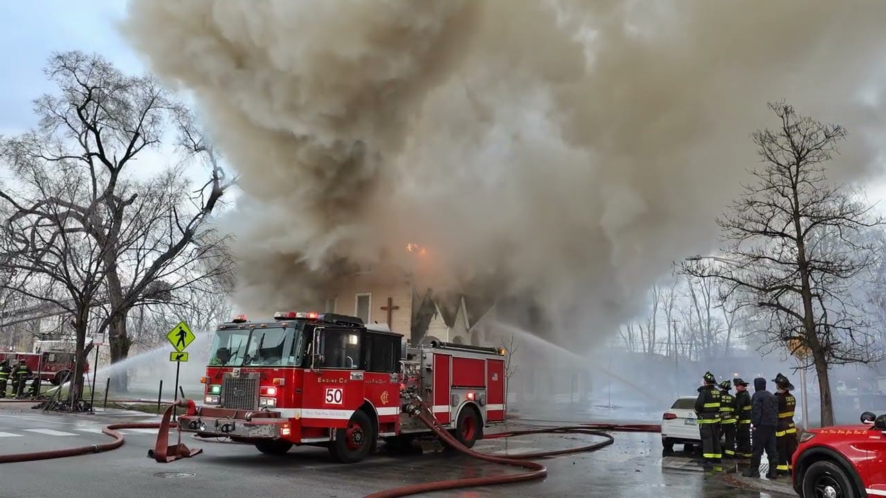 Watch: Chicago Firefighters Battle 2-11 Fires in Church, Strip Mall ...