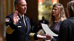 Butch Inks, seen here at his 2019 swearing-in ceremony, has been the fire chief of the St. Paul Fire Department for six years and announced his retirement after starting his second, six-year committment to the role.