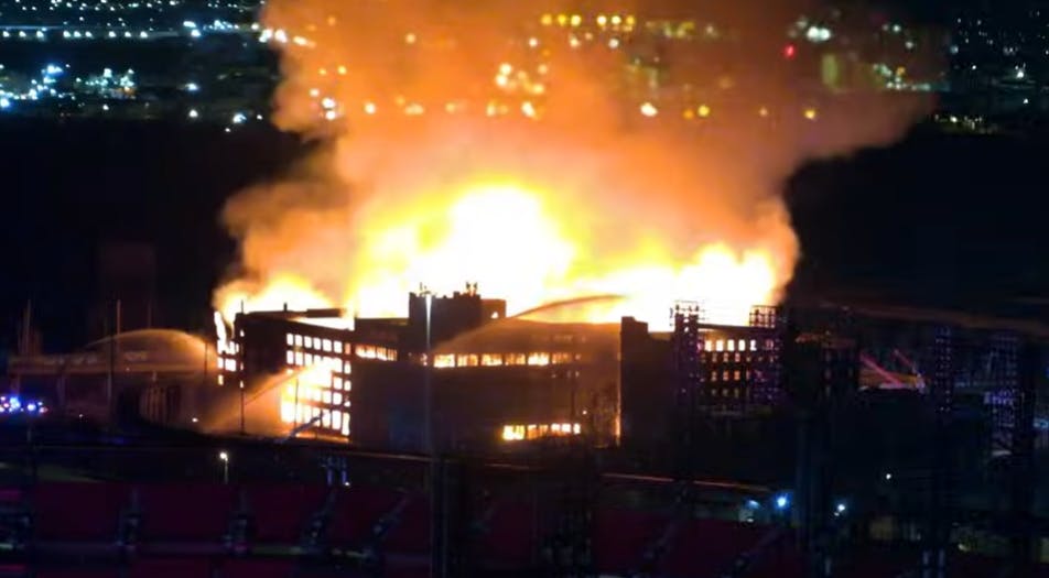 Flames Engulf Historic St. Louis Factory Complex