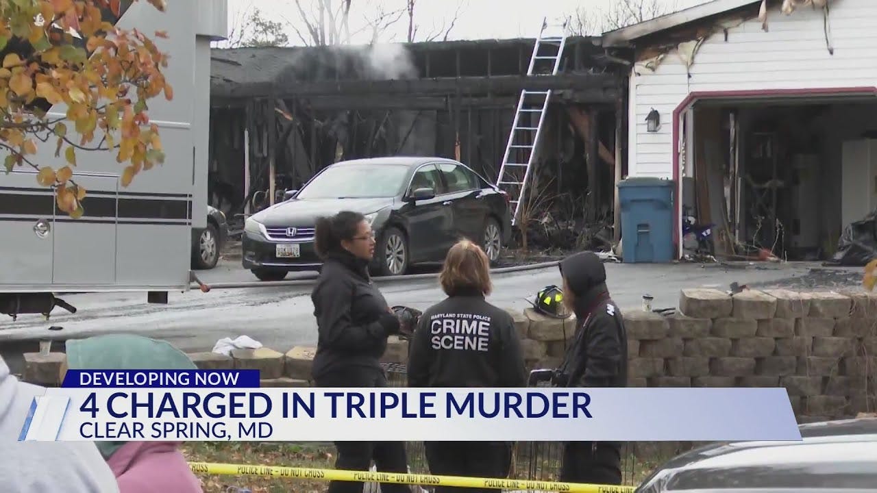 4 arrested after Clear Spring house fire leaves 3 dead