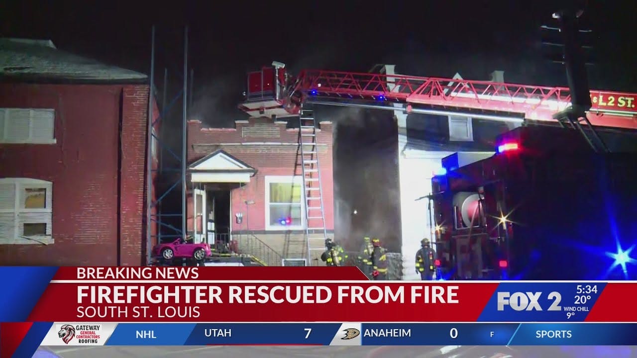 Firefighter rescued after roof collapse in south St