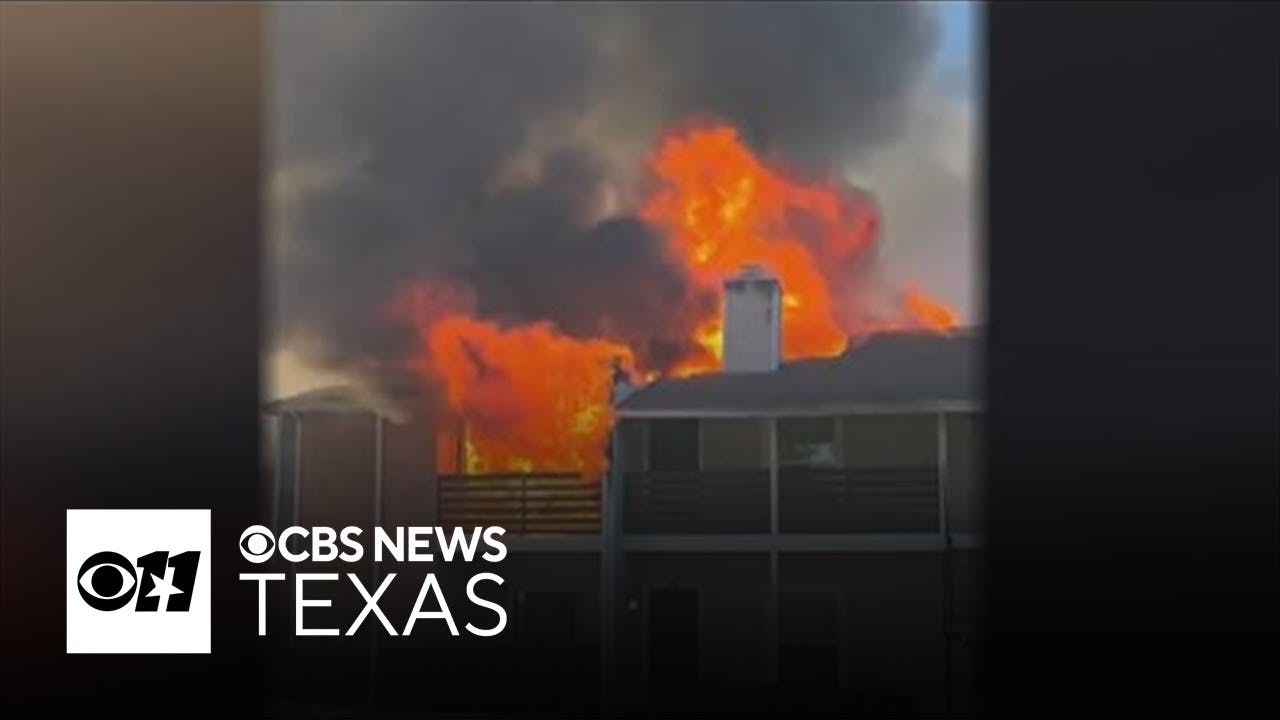 Fort Worth firefighters continue to put out blaze at apartment