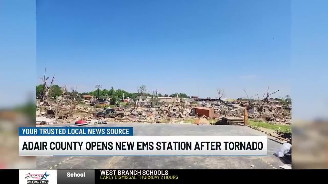 Adair County EMS celebrates new station over a year after Greenfield tornado destruction