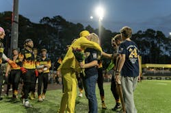 The Firefighters take time out of each game to honor either specifc firefighters or an entire department, specifc to the city they are playing in. The Firefighters take time out of each game to honor either specifc firefighters or an entire department, specifc to the city they are playing in.