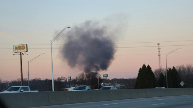 Smoke from the house explosion was visible for miles in Salisbury Monday evening.